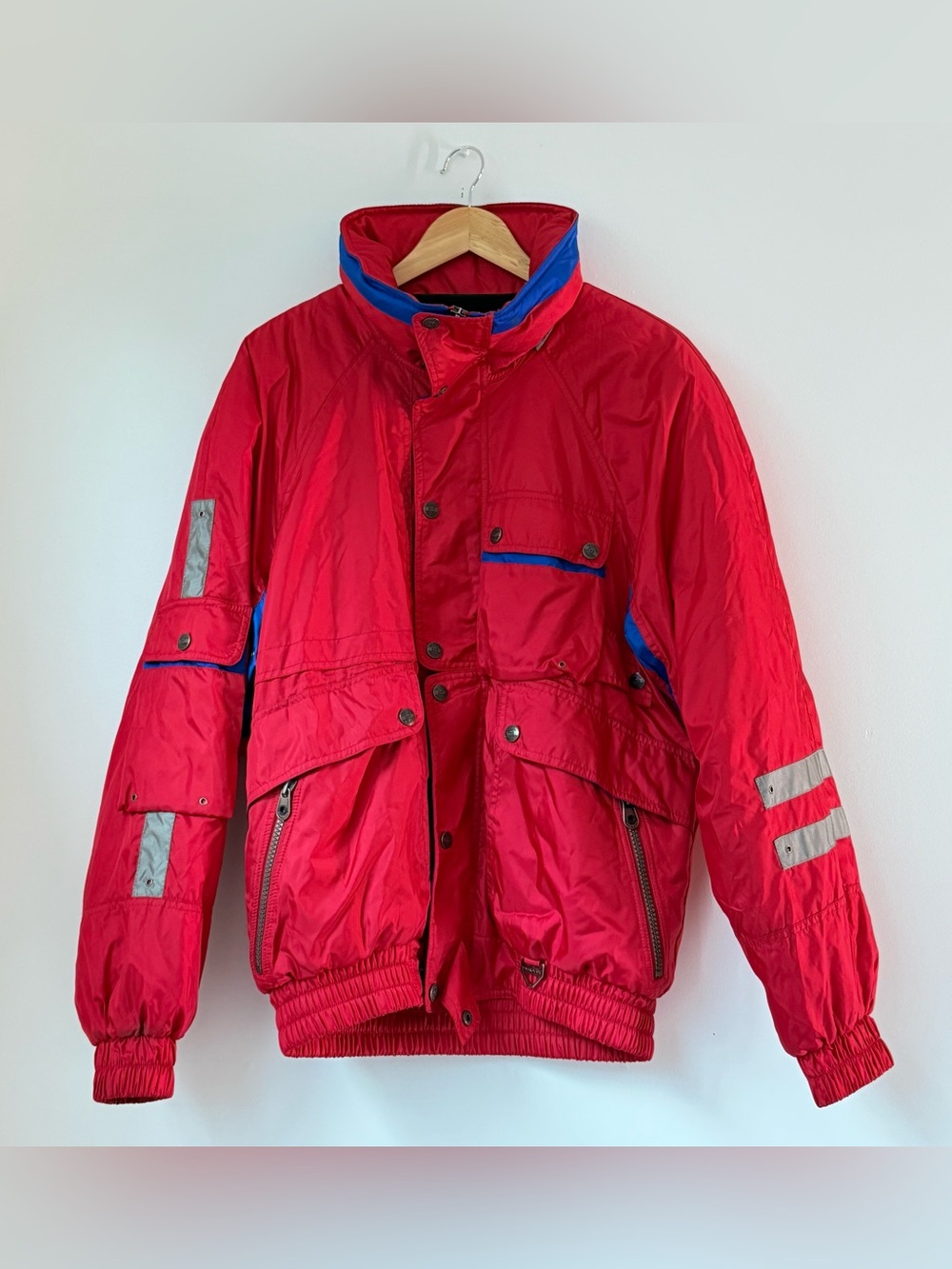 Vintage 80s 90s TYROLIA Ski Snow Hooded Jacket Men’s Medium Celtech Thermoloft